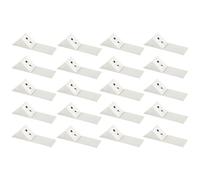 cyclingcolors 20x Equerre d'angle connecteur plastique 30 mm 2 trous avec cache meuble étagère universel fixation à visser, blanc