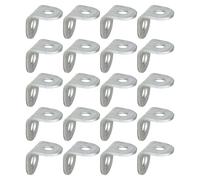 cyclingcolors 20x Équerre de fixation métal acier à nervure à visser 90 degrés meuble support renfort mural universel tablette fixation, 15 x 15 mm