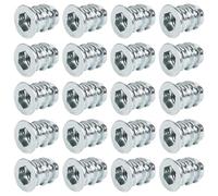 cyclingcolors 20x Manchon à visser acier avec bord de recouvrement vis allen 6 pans creux CHC SW Meuble Bois, M4 x 8mm zingué