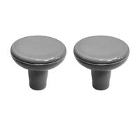 cyclingcolors 2x Bouton de meuble diamètre 34 mm plastique placard porte cuisine armoire tiroir buffet maison, gris