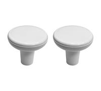 cyclingcolors 2x Bouton de meuble diamètre 34 mm plastique placard porte cuisine armoire tiroir buffet maison, blanc