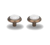 cyclingcolors 2x bouton de tiroir finition laiton porcelaine céramique 24mm meuble vintage antique style porte poignée commode armoire maison à visser