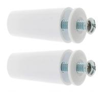 cyclingcolors 2x Butée d'arrêt de lame finale de volet roulant cône Ø22mm longueur 40mm en polypropylène blanc RAL 9010 avec rondelle et vis Store Fenêtre Enroulement Déroulement Coffre Universel
