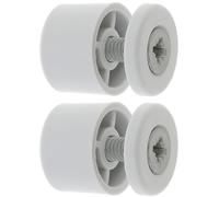 cyclingcolors 2x Butée d'arrêt de lame finale de volet roulant ronde 15mm Ø22mm en PVC avec rondelle et vis Store Fenêtre Enroulement Déroulement Coffre Menuiserie, gris clair