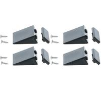 cyclingcolors 2x Butée d'arrêt de volet roulant triangulaire 40mm avec contreplaque et vis Store Fenêtre Equerre Enroulement Déroulement Coffre Menuiserie, noir (Lot de 2)