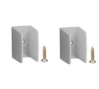 cyclingcolors 2x Clip bloqueur de manivelle volet Roulant gris Support Guide Manette Plastique 15mm - 18mm Universel fenêtre Mur à Visser