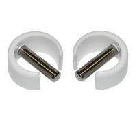 cyclingcolors 2x Clip de fixation avec goupille Ø 3mm pour manivelle volet roulant Ø 10mm extérieur couleur blanc Fenêtre Store Ouverture Fermeture Clipsage