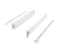 cyclingcolors 2x coulisse à galets avec côtés pour tiroir bois meuble rail glissière à rouleaux, hauteur 86mm, longueur 350mm, 25kg, blanc