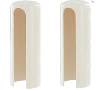 cyclingcolors 2x Couvre gond cache paumelle fenêtre porte portail Charnière Capuchon Protection Meuble Douille, 15mm blanc longueur 98mm plastique