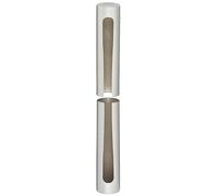 cyclingcolors 2x Couvre gond cache paumelle fenêtre porte portail Charnière Capuchon Protection Meuble Douille, 17mm aspect inox laqué longueur 142mm plastique