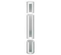 cyclingcolors 2x Couvre gond cache paumelle fenêtre porte portail Charnière Capuchon Protection Meuble Douille, 20mm chromé mat longueur 149mm plastique