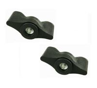 cyclingcolors 2x écrous papillon à oreilles plastique insert acier M6 ailette 40mm manette levier
