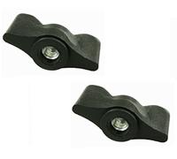 cyclingcolors 2x écrous papillon à oreilles plastique insert acier M6 ailette 40mm manette levier
