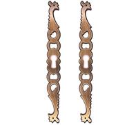 cyclingcolors 2x Entrée de coq main droite en zamak finition laiton vieilli hauteur 145mm entraxe 130mm Rustique Serrure Ancien Décoration Vintage Meuble