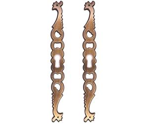 cyclingcolors 2x Entrée de coq main gauche en zamak finition laiton vieilli hauteur 145mm entraxe 130mm Rustique Serrure Ancien Décoration Vintage Meuble