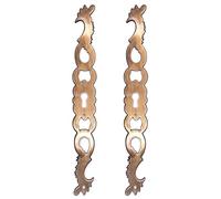 cyclingcolors 2x Entrée de coq main gauche en zamak finition laiton vieilli hauteur 194mm entraxe 174mm Rustique Serrure Ancien Décoration Vintage Meuble