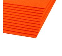 cyclingcolors 2x Feuille Tissu de Feutre Feutrine Loisir Creatif Couture Scrapbooking Art Artisanat Décoration Découpage A4 20x30cm épaisseur 1,5-2mm Polyester 300 g/m² - orange fluo