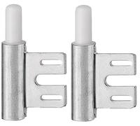 cyclingcolors 2x fiche à visser partie huisserie porte intérieure meuble paumelle charnière acier nickelé 15mm