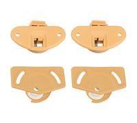 cyclingcolors 2x Garniture complète pour porte coulissante monture et guide en plastique roulette rail fourniture coulisse (Beige)