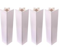 cyclingcolors 2x Jonction de plinthe 90° en PVC Connecteur Socle Cuisine Raccord Profil, hauteur 150mm finition blanc (Lot de 2)