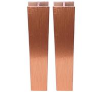 cyclingcolors 2x Jonction de plinthe droite en PVC Connecteur Socle Cuisine Raccord Profil, hauteur 100mm finition cuivre brossé