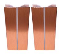 cyclingcolors 2x Jonction de plinthe multiangle en PVC Connecteur Socle Cuisine Raccord Profil, hauteur 100mm finition cuivre brossé