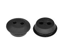 cyclingcolors 2x Passe cloison universel pour durite passage Ø5mm en caoutchouc noir Gaine Câble Tuyau Flexible Tondeuse Tracteur Débroussailleuse Bouchon Carburant, Ø20mm 2 trous