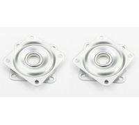 cyclingcolors 2X Plateau Rotatif TV tournette à Bille carré à roulement à Billes 50x50 mm 30 Kg Plaque Pivotant Meuble HiFi Présentoir Tournant Support Ecran Ordinateur