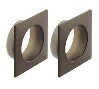 cyclingcolors 2x Rosace de bouton poussoir carrée en plastique pour épaisseur de porte 19mm Verrou Fermeture Caravane Sécurité Push-lock, anthracite