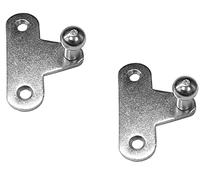 cyclingcolors 2x rotule pour vérin de meuble compas support pivot connecteur métal chromé attache rapide porte rabattable placard cuisine