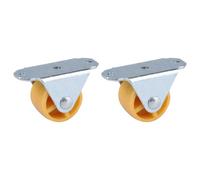 cyclingcolors 2x roulette fixe meuble 32 mm rigide sans frein support platine 60 x 30 mm universelle charge max 40kg roue chariot caisson jaune