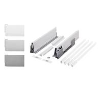 cyclingcolors 2x tiroir complet avec coulisse + côté + support de façade + support de dos + cache + vis, bricolage, DIY, meuble, cuisine, hauteur 204mm, longueur 450mm, gris, reling carré x4