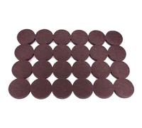 cyclingcolors 48x Patin Feutre Autocollant Auto-Adhésifs Rond 25mm Glisseur 5mm Anti Rayure Anti dérapant Pied Meuble Table Chaise Parquet Protection, marron foncé