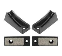 cyclingcolors 4X Embout Plastique Noir Patin Feutre Pied Chaise Cantilever Tube Rond pour extrémité incurvée Meuble Protection Fauteuil Guide Angle Feutrine, 25mm