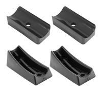 cyclingcolors 4X Embout Plastique Noir Patin Pied Chaise Cantilever Tube Rond pour extrémité incurvée Meuble Protection Fauteuil Guide Angle, 25mm