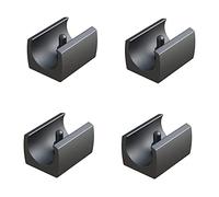 cyclingcolors 4X Embout Tube Rond Pied Meuble Patin Chaise Table Plastique Noir à enfoncer protège Sol parquet (D1 (mm) : 20-22)
