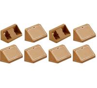 cyclingcolors 4x équerre d'assemblage double 44mm raccord universel plastique taquet équerre ferrure, marron clair (Lot de 2)