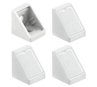 cyclingcolors 4x équerre d'assemblage simple 18mm raccord universel plastique taquet équerre ferrure, blanc