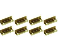 cyclingcolors 4x Gâche équerre à visser 36 x 10mm en acier finition laitonée Serrure Verrou Porte Meuble Came Batteuse (Lot de 2)