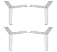 cyclingcolors 4X Pied de Meuble 20 x 20 mm Hauteur 126 mm métal Support Universel canapé Armoire Cuisine Salle de Bain, Chrome Brillant
