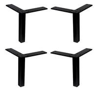 cyclingcolors 4X Pied de Meuble 20 x 20 mm Hauteur 126 mm métal Support Universel canapé Armoire Cuisine Salle de Bain, Noir Mat