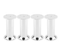 cyclingcolors 4X Pied de Meuble 32 mm Hauteur 100 mm Aluminium réglage 10 mm Support Universel canapé Armoire Cuisine Salle de Bain, Chrome Brillant