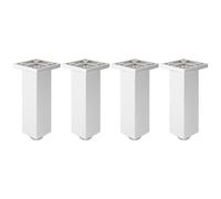 cyclingcolors 4X Pied de Meuble 33 x 33 mm Hauteur 120 mm Plastique réglage 10 mm Support Universel canapé Armoire Cuisine Salle de Bain, Gris