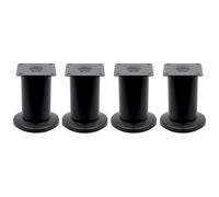 cyclingcolors 4X Pied de Meuble 50 mm Hauteur 120 mm métal réglage 7 mm diamètre 50 mm Support Universel canapé Armoire Cuisine Salle de Bain, Noir Mat