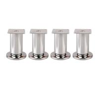 cyclingcolors 4X Pied de Meuble 50 mm Hauteur 120 mm métal réglage 7 mm diamètre 50 mm Support Universel canapé Armoire Cuisine Salle de Bain, Aspect INOX