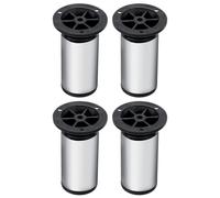 cyclingcolors 4X Pied de Meuble 50 mm Hauteur 150 mm métal réglage 25 mm Support Universel canapé Armoire Cuisine Salle de Bain, Chrome Mat