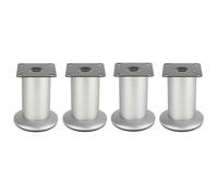 cyclingcolors 4X Pied de Meuble 50 mm Hauteur 200 mm métal réglage 7 mm diamètre 50 mm Support Universel canapé Armoire Cuisine Salle de Bain, Chrome Mat