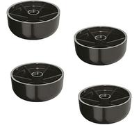 cyclingcolors 4X Pied de Meuble Plastique Noir 45mm 55mm Embout canapé Table Fauteuil Chaise (D = 55mm)