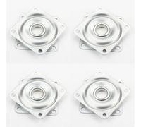 cyclingcolors 4X Plateau Rotatif TV tournette à Bille carré à roulement à Billes 50x50 mm 30 Kg Plaque Pivotant Meuble HiFi Présentoir Tournant Support Ecran Ordinateur