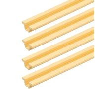 cyclingcolors 4x Rail de guidage 1 mètre pour porte coulissante en plastique Meuble Ferrure Guide Coulisse Glissière Insert Garniture Placard Armoire Dressing, beige